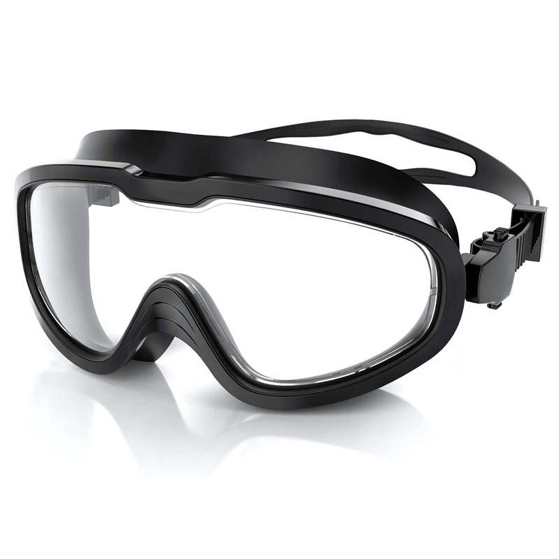 Swimming goggles Large frame silicone swimming glasses anti-fog and anti-leakage UV for adults and children