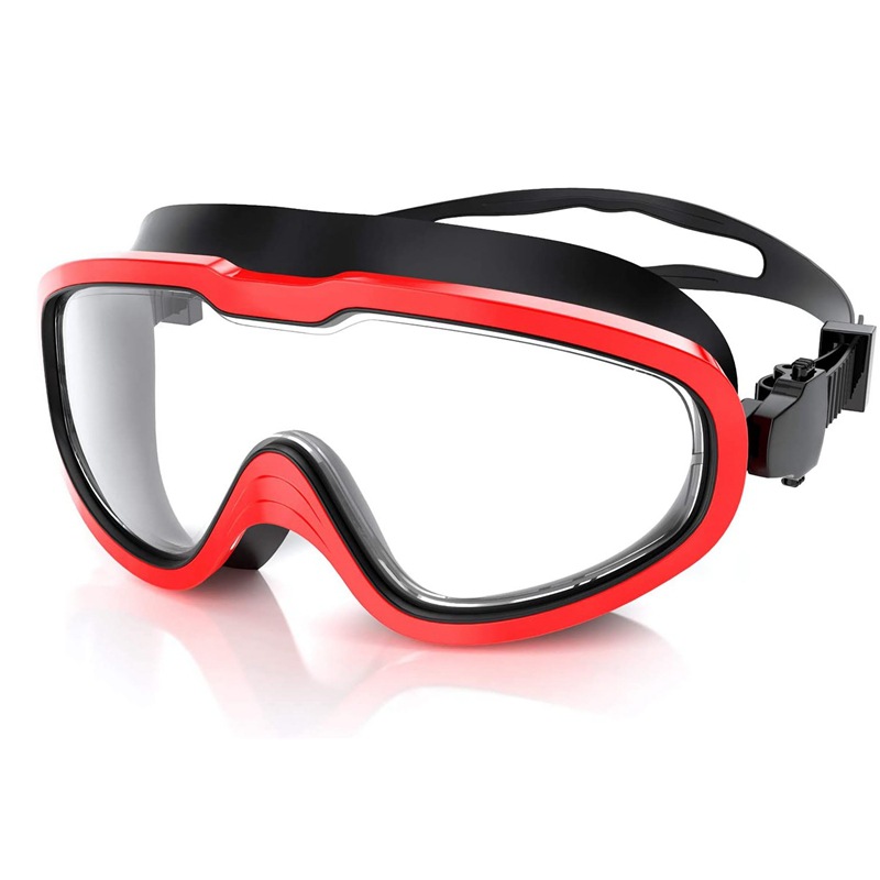 Swimming goggles Large frame silicone swimming glasses anti-fog and anti-leakage UV for adults and children