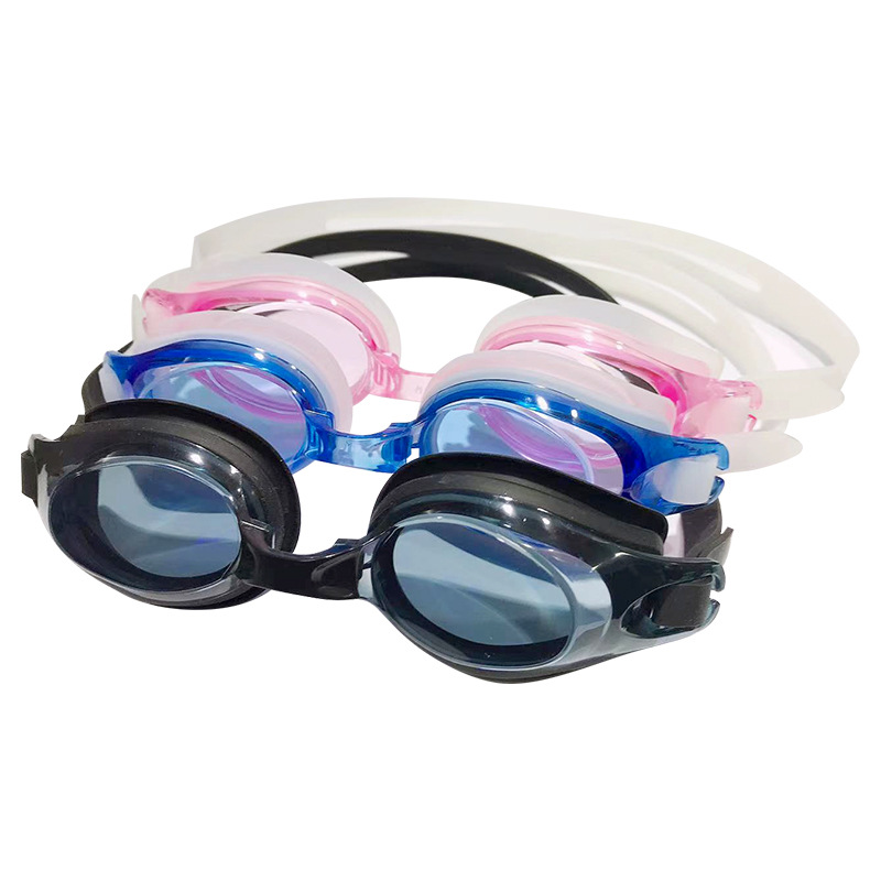 Silicone swimming goggles adult anti-fog and anti-UV swimming goggles