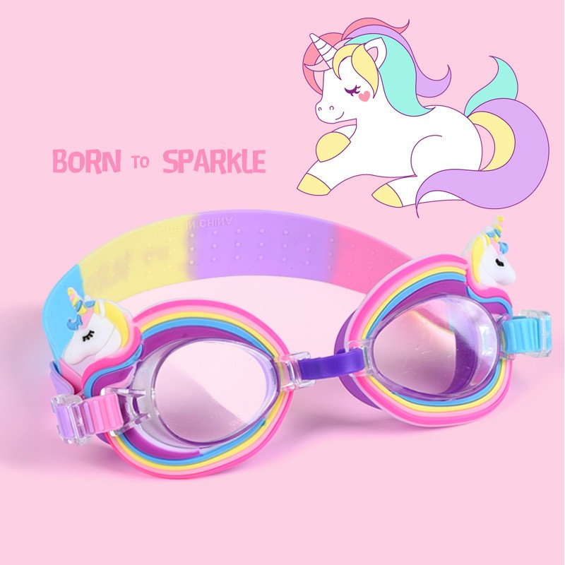Children 3-16 years old swimming goggles Cartoon swimming glasses are waterproof and fog resistant
