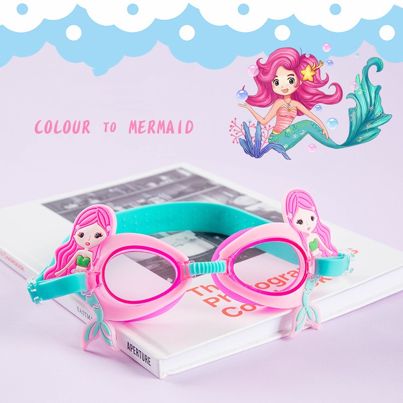 Children 3-16 years old swimming goggles Cartoon swimming glasses are waterproof and fog resistant