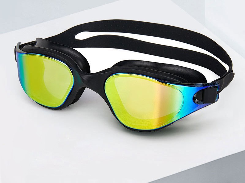 Swimming goggles Adult silicone large frame swimming goggles waterproof electroplated goggles