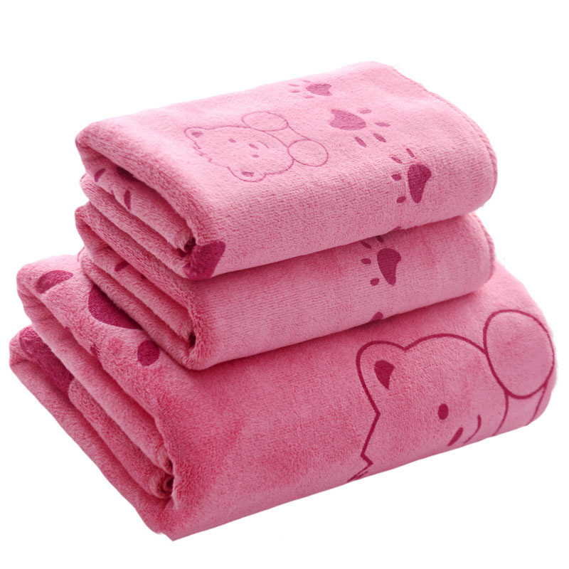 Bath towel Three-piece towel set for adults, boys, girls and children bath towel absorbent non-hair set