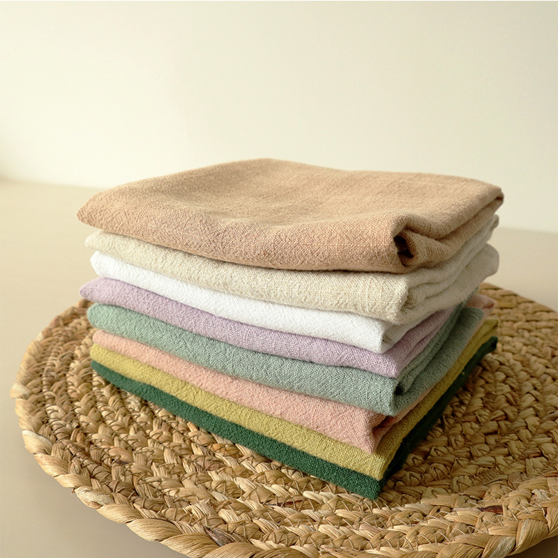 Cotton linen napkin cloth Household kitchen napkin plain placemat square tea towel ramie cotton napkin