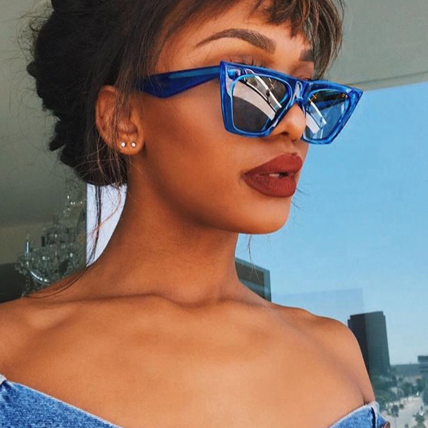 Square cat-eye sunglasses Personality trend street catwalk sunglasses Fashion sunglasses