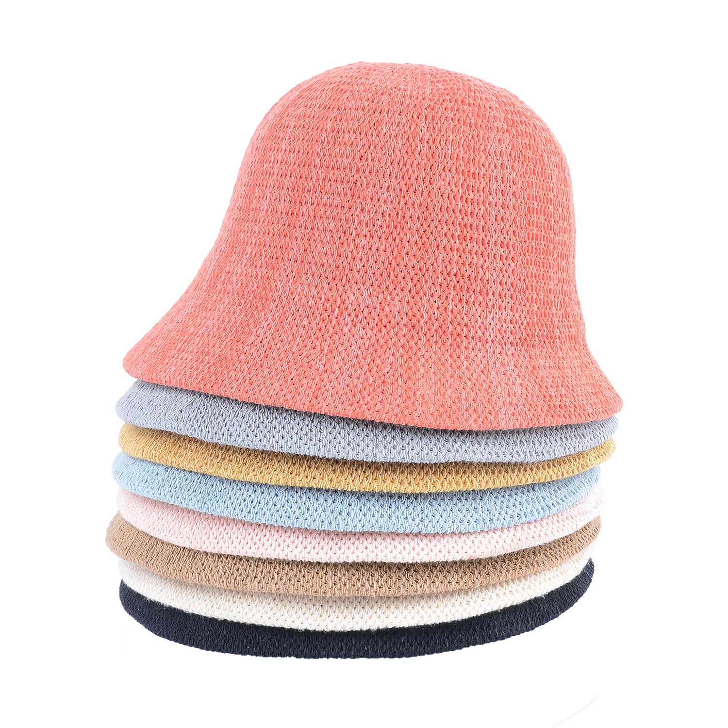 New 9 Colorways Summer Bucket For Woman Best Matched  Cotton Rope Summer Sun Hats For Woman Sun Protection Hat 