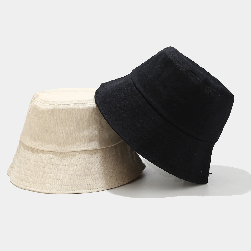   Plain Solid Color Summer Unisex Sun Protection Sunshade Bucket Hat