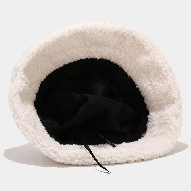 Arrow Symbol Printed Bucket Hat Winter Warm Plush Hat for Women Men Girls
