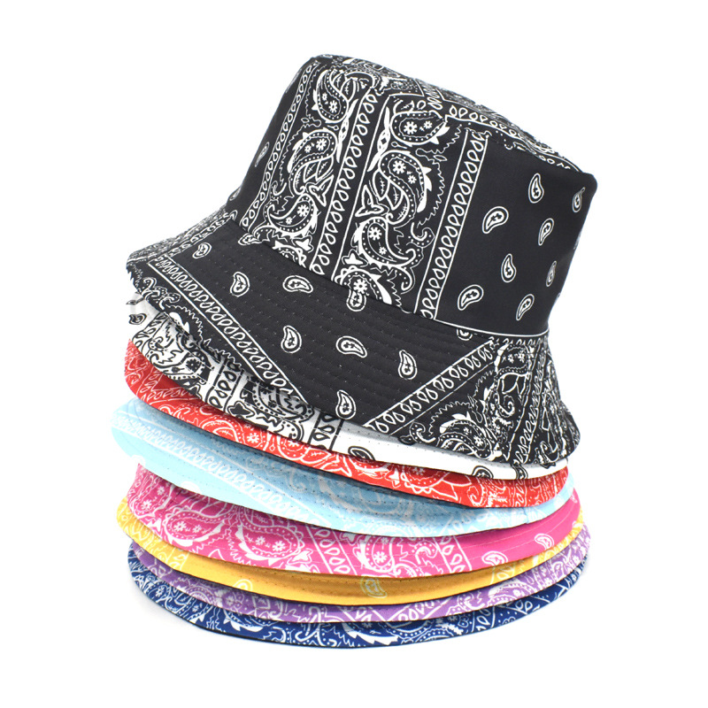 2023 new American style bandana fisherman hat trendy street fashion sun bucket hat