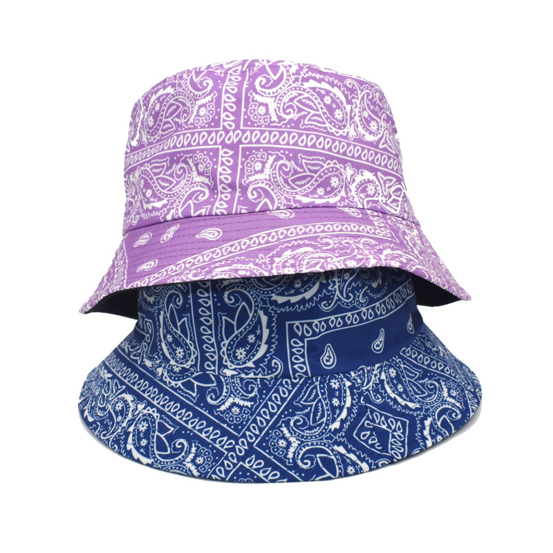 2023 new American style bandana fisherman hat trendy street fashion sun bucket hat