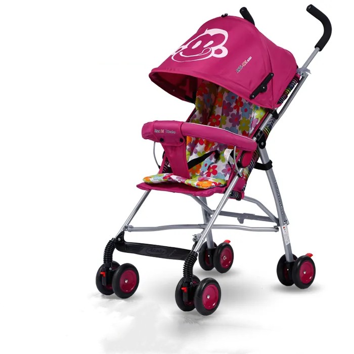 Folding Baby Stroller Hot Mom Stroller Portable Pram Lightweight Stroller Baby Carriage With 6 Accessory Random color