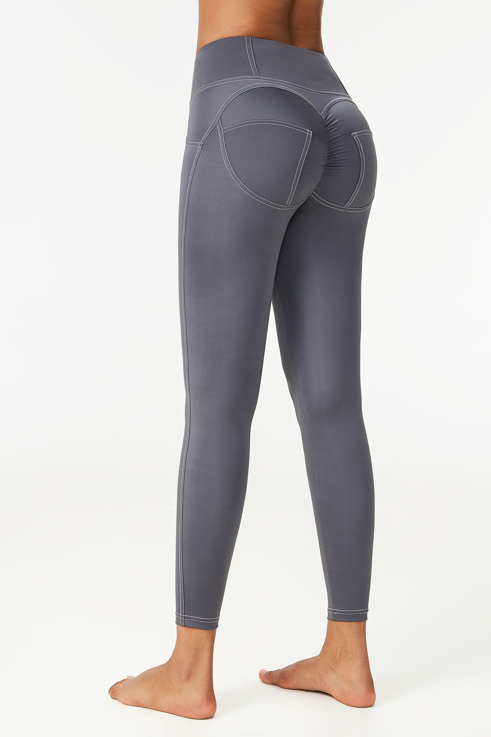 Hot Sale High Waist Hip Lifting Scrunch Butt Yoga Pants For Women Imitation Denim Leggings Woman Jeans