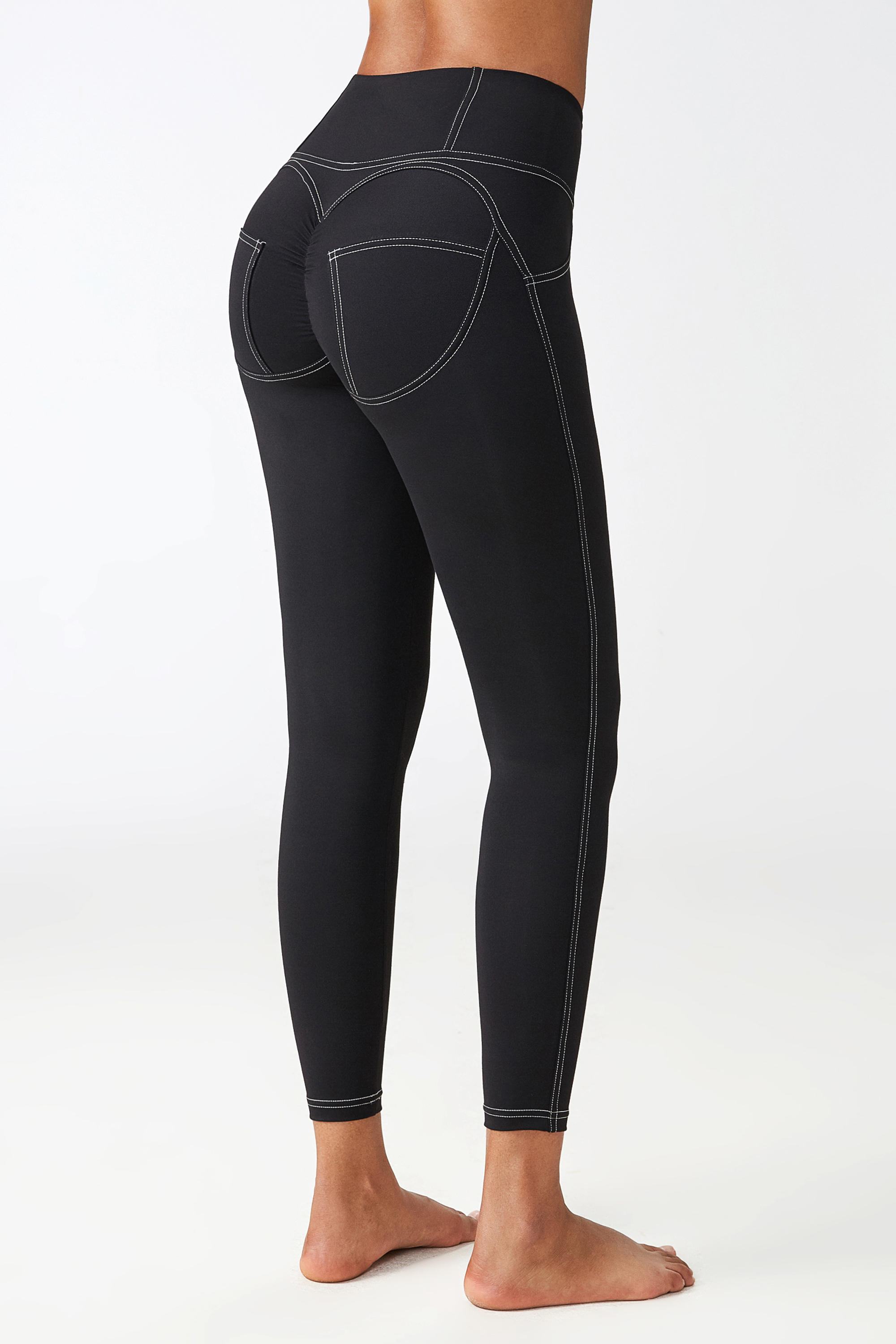 Hot Sale High Waist Hip Lifting Scrunch Butt Yoga Pants For Women Imitation Denim Leggings Woman Jeans