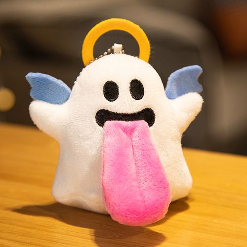 Cute ghost plush toy stuffed ghost plush keychain ghost keyring home deco gift