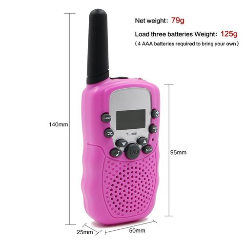HQG Kids Walkie Talkie Two Ways Radio Toy Walkie Talkie for Kids 3 Miles Range 22 Channels Built in Flash Light
