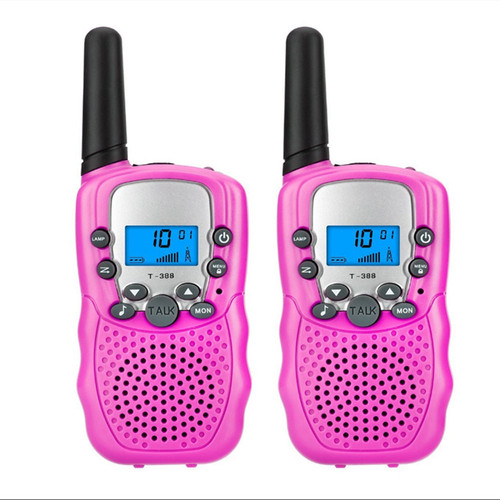2PCS T388 Walkie Talkie Children 2 Pcs Children's radio Walkie-Talkie Kids Birthday Gift Toys For Boys Girls 100-3000M R