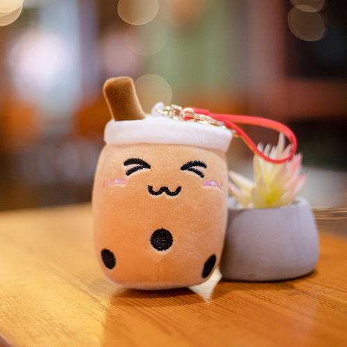  Stuffed Boba Keychain Bubble Milk Tea Peluches Plushie Plush Keychain Toy