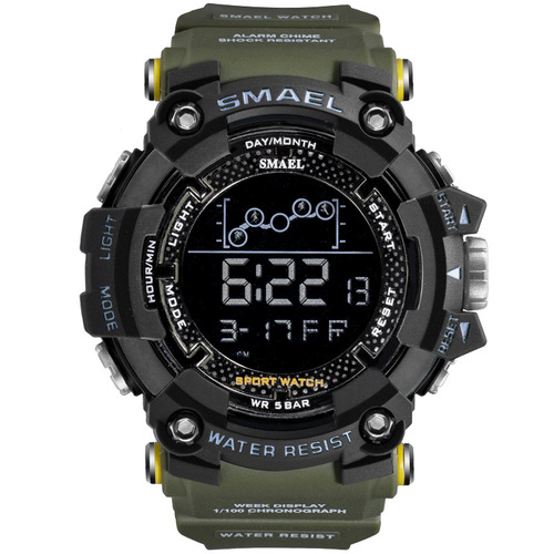 Smael 1802 Sport Watches Men Camouflage Dual Display Reloj Hombre Wrist Watch Alarm Clock Waterproof Mens Sport Watches 