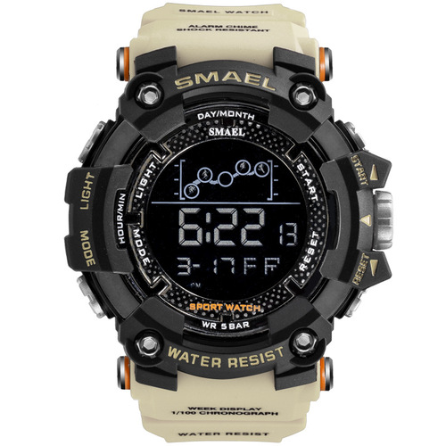 Smael 1802 Sport Watches Men Camouflage Dual Display Reloj Hombre Wrist Watch Alarm Clock Waterproof Mens Sport Watches 