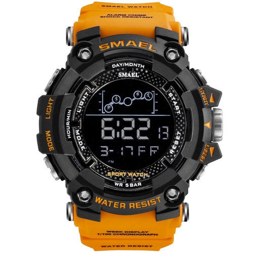Smael 1802 Sport Watches Men Camouflage Dual Display Reloj Hombre Wrist Watch Alarm Clock Waterproof Mens Sport Watches 