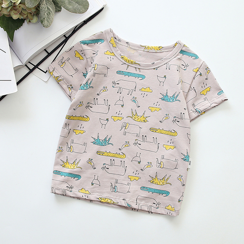 Variety Of Styles Bulk  Short Sleeve Clothes Kid T Shirt Boy Baby Girl T-shirt