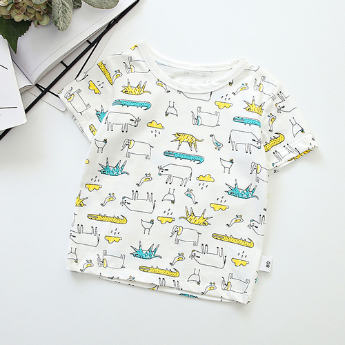 Variety Of Styles Bulk  Short Sleeve Clothes Kid T Shirt Boy Baby Girl T-shirt