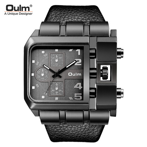    Luxury Fashion Sport  PU Leather Strap Wristwatch Mens Quartz Watches For Men