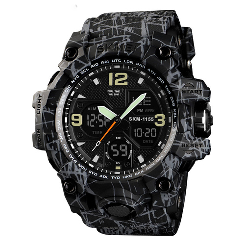 1155b Hot Selling Outdoor Shockproof Watches Men Wrist Waterproof Gray Digital Reloj Sport Watch