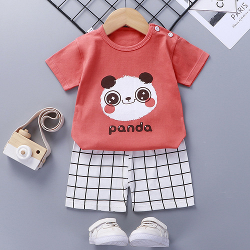 1-6year 2pcs Baby Boy Summer Clothing Set Toddler animal print T-shirt And short pant Boy clothes set