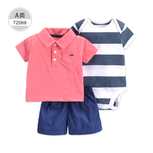 Hot Sale Summer Children's Clothing Sets  Baby Clothing Sets 3pcs T-shirt kids summer clothing