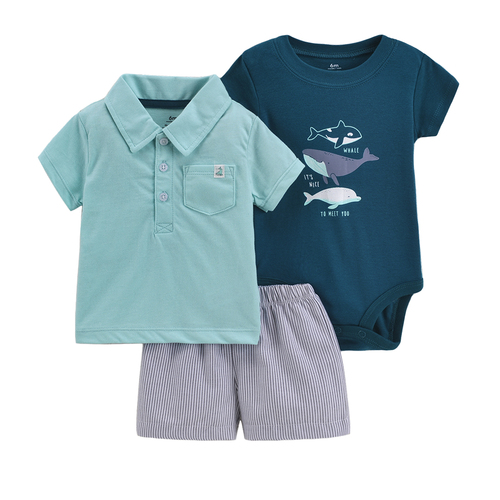 Hot Sale Summer Children's Clothing Sets  Baby Clothing Sets 3pcs T-shirt kids summer clothing