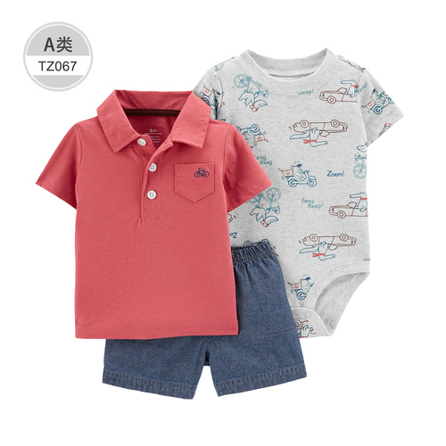 Hot Sale Summer Children's Clothing Sets  Baby Clothing Sets 3pcs T-shirt kids summer clothing