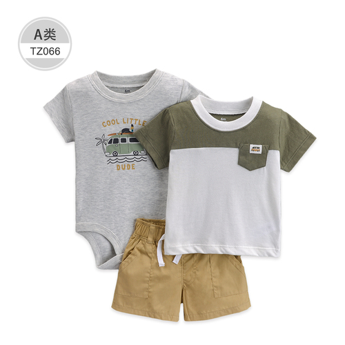 Hot Sale Summer Children's Clothing Sets  Baby Clothing Sets 3pcs T-shirt kids summer clothing