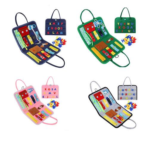   Montessori functional board multifunction shape matching math busy board learning