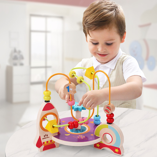 Toys Maze Circles Around Beads Abacus Math Toys Puzzle Early Learning Educational Toys for Children Montessori Wooden Ki