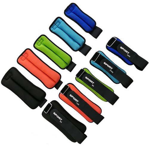 Gym Strength Training Straps Weight Lifting Sandbag    Black Wraps 1Kg 0.25Kg Adjustable Wrist Ankle 