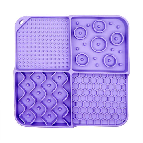 New Hot Selling Lickmat Food Grade Silicone Slow Feeder Bowl with Suction Cups Pet Licking Mat for Dogs and Cats