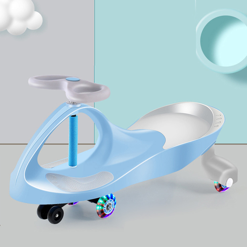 Premium LED-Wheel Twist Car Toy Swing Car Roller Fun Gift Kids Ride on toys Music Steering Wheel Portable Silent Flash W