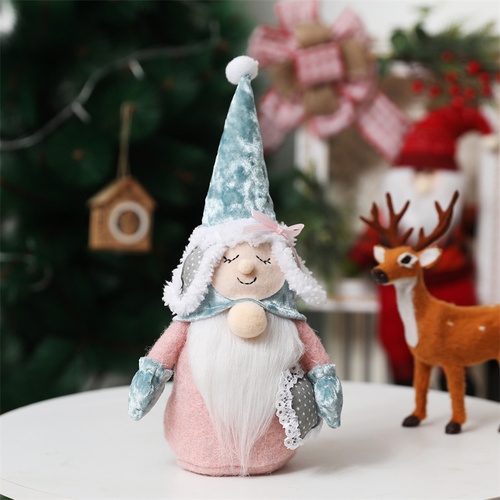 Christmas Dinning Party Table Top Decorative Rudolph Plush Gnomes Christmas Indoor Office Decor Elf Plush Gnome