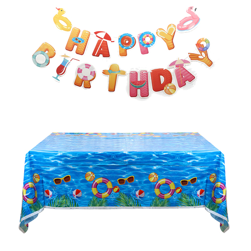 Themed birthday party suit paper cup paper tray straw tablecloth banner disposable tableware