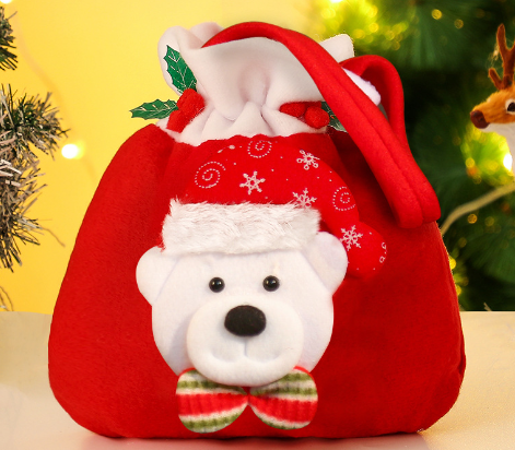 Christmas Candy Bag Santa Claus Snowman Burlap Bag Candy Bag