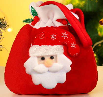 Christmas Candy Bag Santa Claus Snowman Burlap Bag Candy Bag