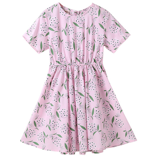 Girls' summer dresses Girls' Printed with Ruffle Trimmed Straps Dress Princess dress for girls