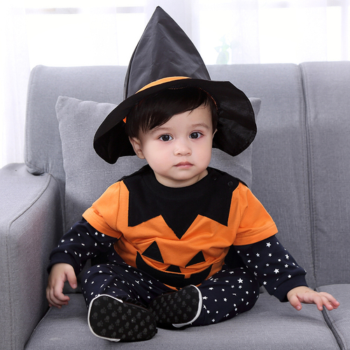  2021 Children Girls Boys Orange Pumpkin Ballet Skirt romper Set Kids carnival costumes Baby Halloween Cosplay Costume
