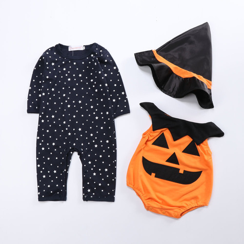  2021 Children Girls Boys Orange Pumpkin Ballet Skirt romper Set Kids carnival costumes Baby Halloween Cosplay Costume