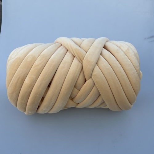 Hot Sale 3cm Wide  Chunky Yarn Braid Hand knitting Blanket Carpet Short Velvet Cotton Tube Filled Yarn