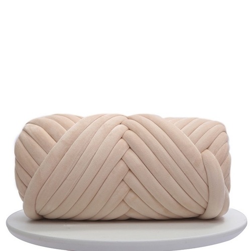 Hot Sale 3cm Wide  Chunky Yarn Braid Hand knitting Blanket Carpet Short Velvet Cotton Tube Filled Yarn