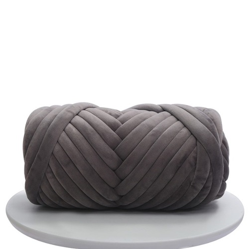 Hot Sale 3cm Wide  Chunky Yarn Braid Hand knitting Blanket Carpet Short Velvet Cotton Tube Filled Yarn