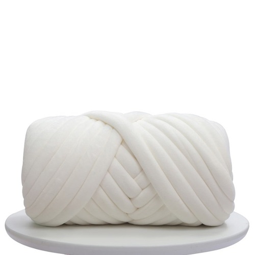 Hot Sale 3cm Wide  Chunky Yarn Braid Hand knitting Blanket Carpet Short Velvet Cotton Tube Filled Yarn