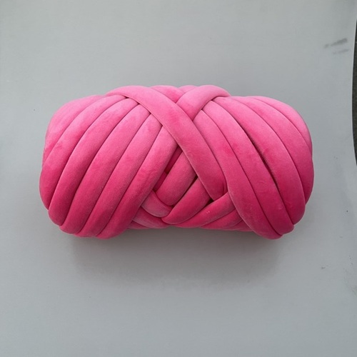 Hot Sale 3cm Wide  Chunky Yarn Braid Hand knitting Blanket Carpet Short Velvet Cotton Tube Filled Yarn